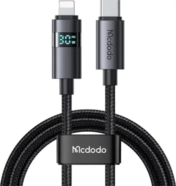 Kabllo USB-C në Lightning Mcdodo CA-6670, 1.2m, e zezë
