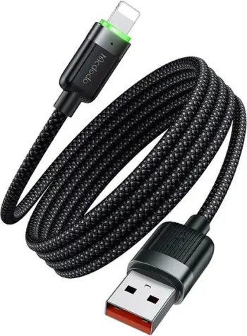 Kabllo Mcdodo CA-6000 USB-A në Lightning, 1.2m, 3A, vetëmbështjellëse, e zezë
