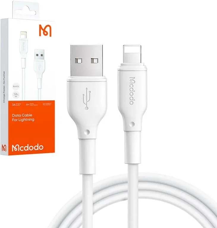 Kabllo USB-A në Lightning Mcdodo JCA-7270, 1.2m, e bardhë - 4