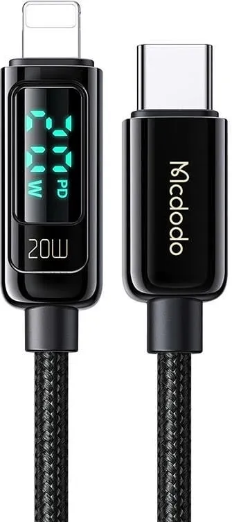 Kabllo Mcdodo CA-8810 USB-C në Lightning, 1.2m, 36W, e zezë - 2