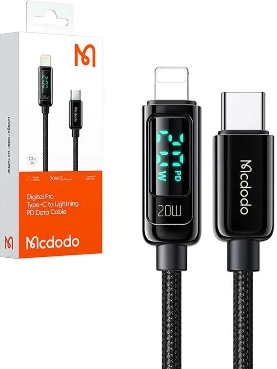 Kabllo Mcdodo CA-8810 USB-C në Lightning, 1.2m, 36W, e zezë - 4