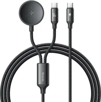 Kabllo 2-në-1 Mcdodo CA-4210 USB-C + karikues për Samsung Watch, 60W, 1.2m, e zezë