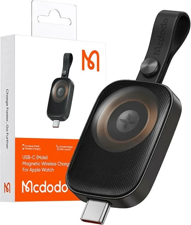 Karikues magnetik Mcdodo CH-4993 USB-C për Apple Watch, i zi - 4