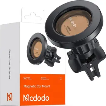 Mbajtës magnetik për celular Mcdodo CM-4050, për makinë, i zi