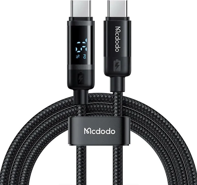Kabllo USB-C në USB-C Mcdodo CA-5780, 1.2m, 60W, e zezë - 1
