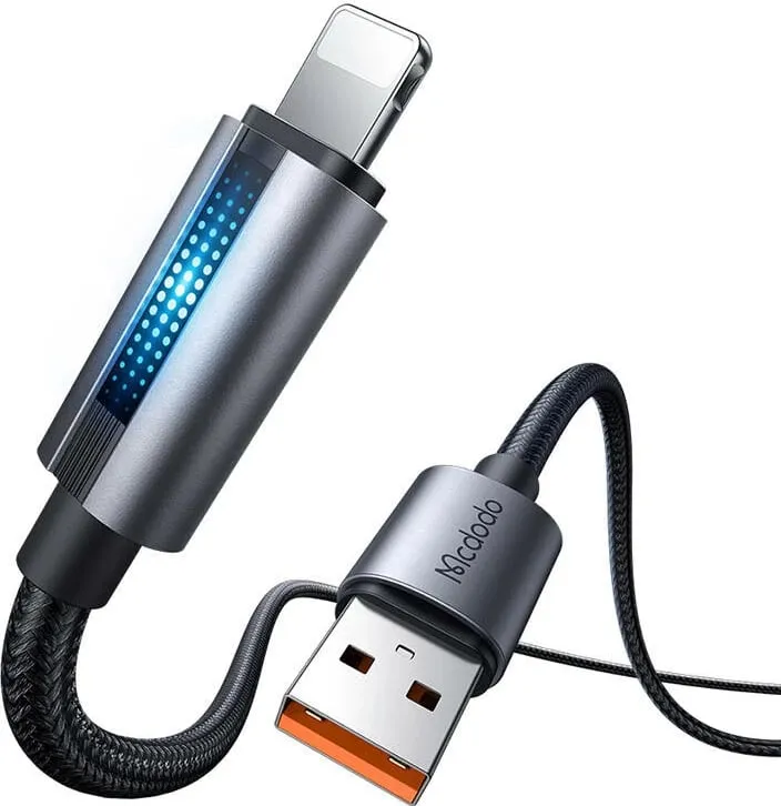 Kabllo Mcdodo CA-5660 USB-A në Lightning me dritë LED, 1.2m, e zezë - 3