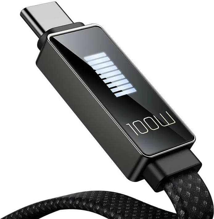 Kabllo USB në USB-C Mcdodo CA-4980 me ekran LED, 1.2m, e zezë - 2