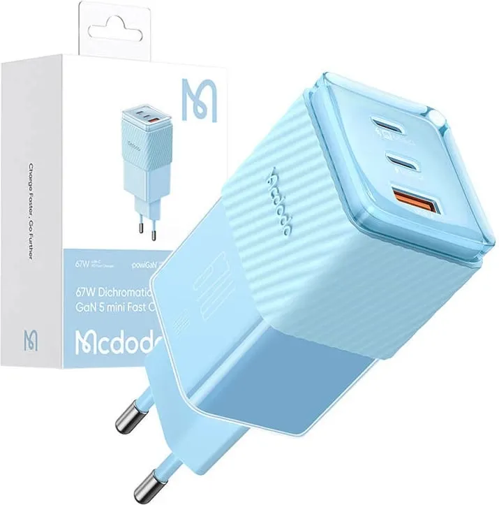 Karikues Mcdodo CH-1503, 67W, 2x USB-C, USB-A, blu - 5