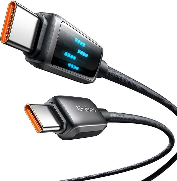 Kabllo USB-C në USB-C Mcdodo CA-4250, 1.2m, 100W, ekran LED, e zezë - 2