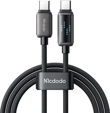Kabllo USB-C në USB-C Mcdodo CA-4250, 1.2m, 100W, ekran LED, e zezë
