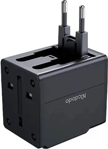 Adapter udhëtimi McDodo CP-4120, 2.1A Fast Charging, 2x USB-A, i zi