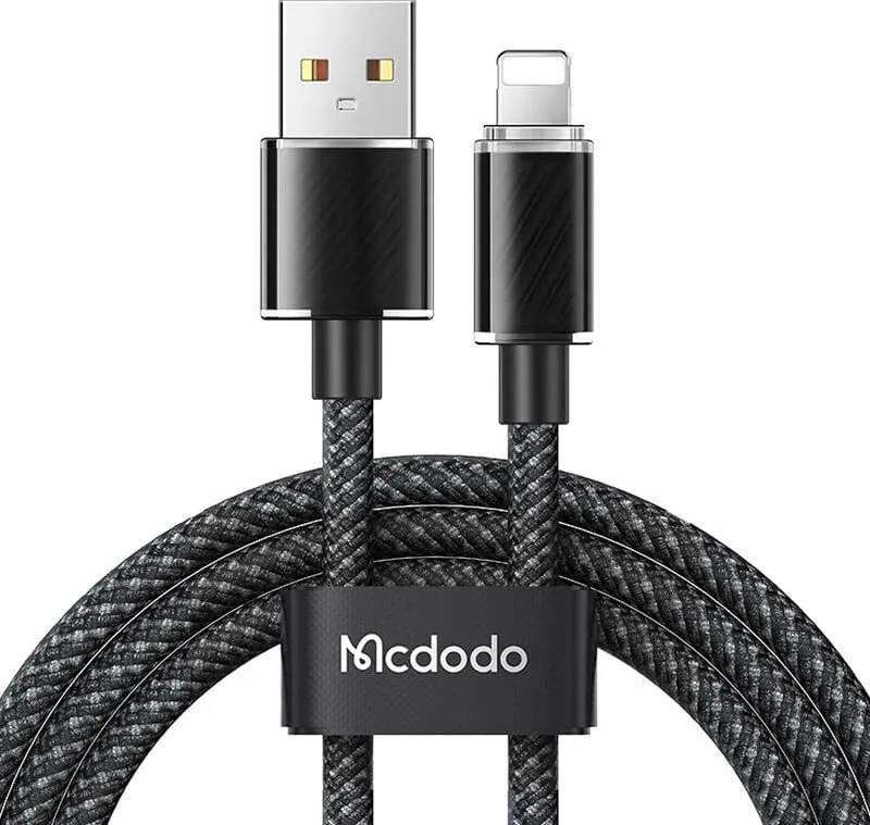Kabllo USB-A në Lightning Mcdodo CA-3640, 1.2m, e zezë - 1