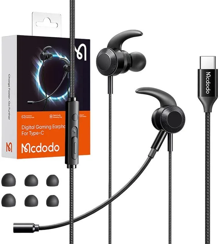 Kufje gaming Mcdodo HP-1340 me mikrofon, USB-C, të zeza - 3