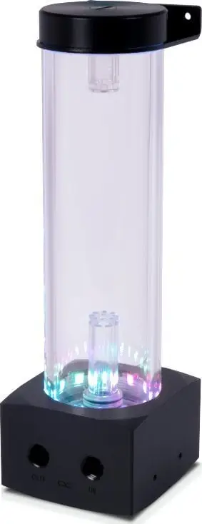 Rezervuar uji Alphacool Core 200 Aurora, për pompë D5/VPP, acrylic, acetal, transparent