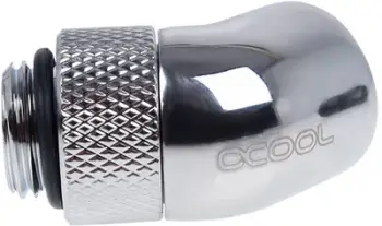 Lidhës Alphacool i rrotullueshëm, 45°, 1/4", krom
