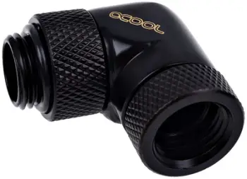 Përshtatës këndor Alphacool Eiszapfen, 90 gradë, G1/4 femër-mashkull, i zi