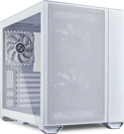 Kasë kompjuteri LIAN-LI O11 Air Mini, TG, e bardhë - 1