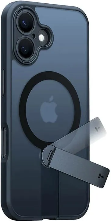 Mbështjellës Torras Pstand Spin për iPhone 16, i zi - 1