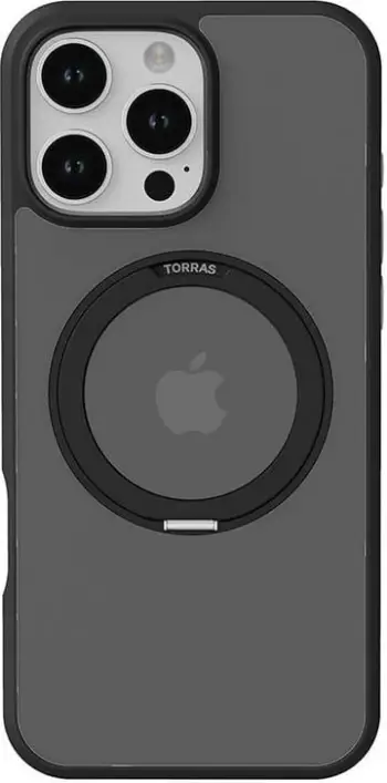 Mbështjellës Torras Ostand Pro për iPhone 16 Pro Max, i zi