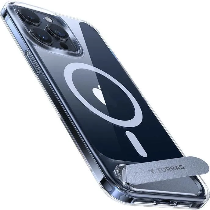 Mbështjellës Torras UPRO Pstand për iPhone 15 Pro Max, transparent - 1