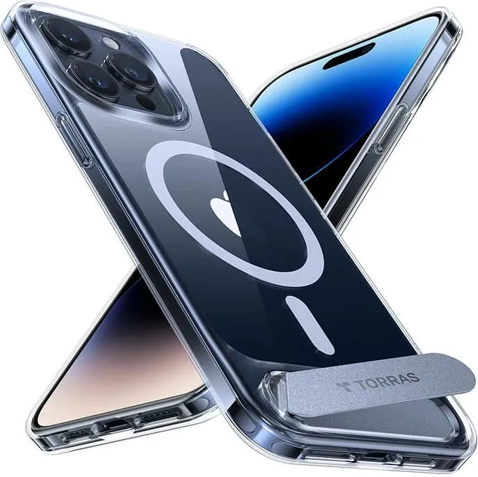 Mbështjellës Torras UPRO Pstand për iPhone 15 Pro Max, transparent - 2