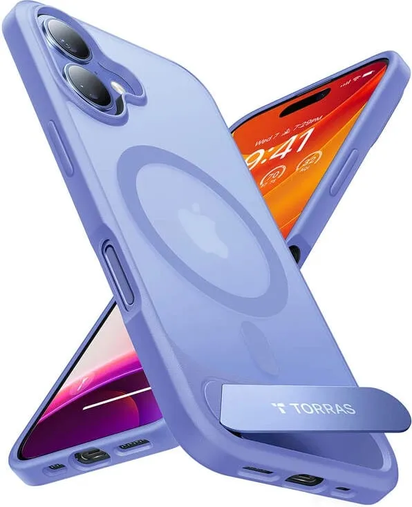 Mbështjellës Torras Pstand Series për iPhone 16, Blu - 2