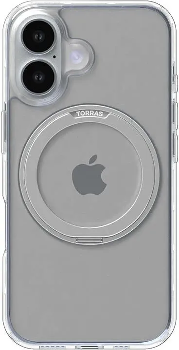 Mbështjellës Torras Ostand Pro për iPhone 16, transparent - 1