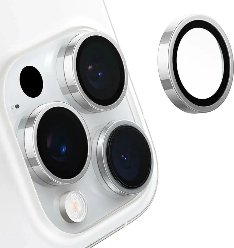 Xham mbrojtës kamere Torras Lensguard për iPhone 16 Pro Max, Gri titanium - 2