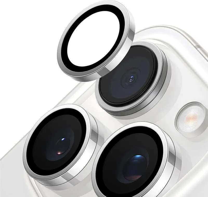 Xham mbrojtës kamere Torras Lensguard për iPhone 16 Pro Max, Gri titanium - 3