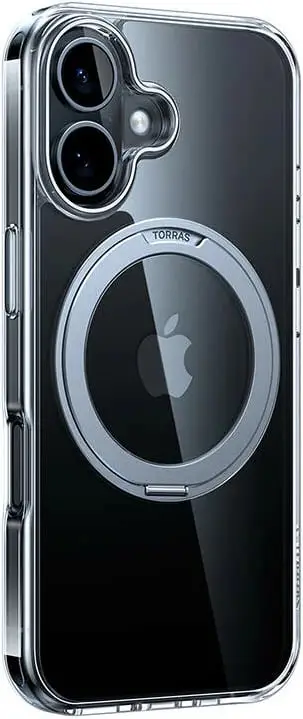 Mbështjellës Torras Ostand Pro për iPhone 16 Plus, transparent