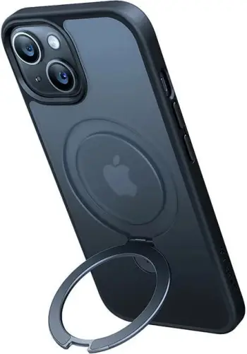 Mbështjellës Torras UPRO Ostand Matte për iPhone 15, i zi