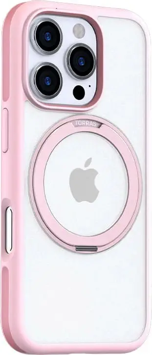 Mbështjellës Torras Ostand R Fusion për iPhone 16 Pro Max, rozë