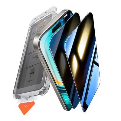 Xham mbrojtës Torras Install Master Privacy për iPhone 16 Plus, Privacy Glass - 1