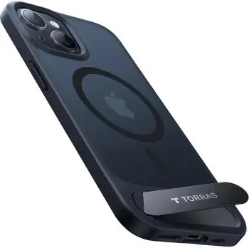 Mbështjellës Torras UPRO Pstand për iPhone 15 Pro Max, i zi