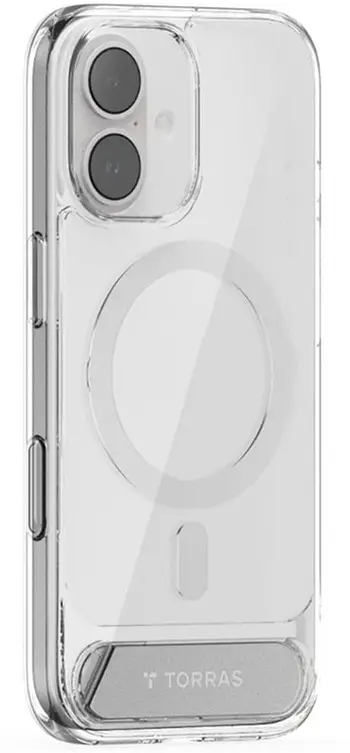 Mbështjellës telefoni Torras Pstand Series për iPhone 17, transparent