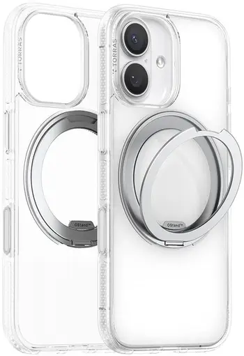 Mbulesë telefoni Torras Ostand R Fitness Series për iPhone 17, TPU, me unazë mbajtëse, transparente