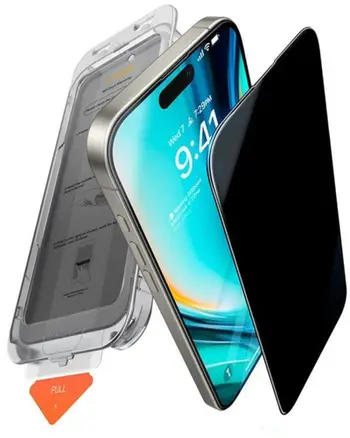 Folie mbrojtëse Torras Install Master Privacy Series, për iPhone 17, mbrojtje privatësie, e zezë