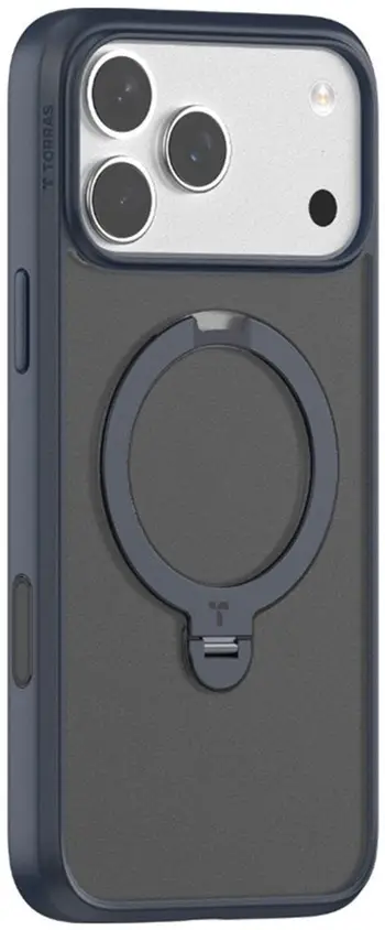 Mbështjellës telefoni Torras Ostand Spin, për iPhone 17 Pro Max, blu