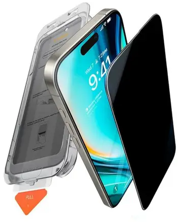 Folie mbrojtëse Torras Install Master Privacy Series për iPhone 17 Pro Max, 1 copë, privatësi, e zezë