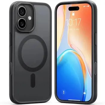 Mbulesë telefoni TORRAS Guardian Magnetic Series për iPhone 17, kompatibile MagSafe, kundër goditjeve, e zezë