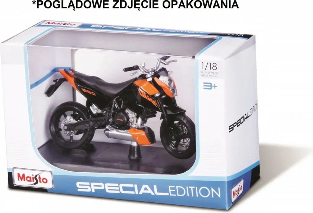 Model moto MAISTO Kawasaki Ninja ZX 14R, shkalla 1:18, me bazament, e kuqe - 2