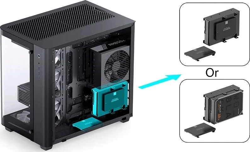 Kasë Jonsbo Jonsbo TK-3 - ATX-Gehäuse, e zezë, Full Tower - 13