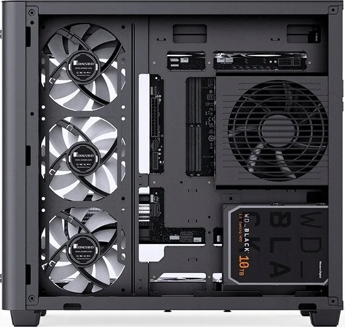 Kasë Jonsbo Jonsbo TK-3 - ATX-Gehäuse, e zezë, Full Tower - 3
