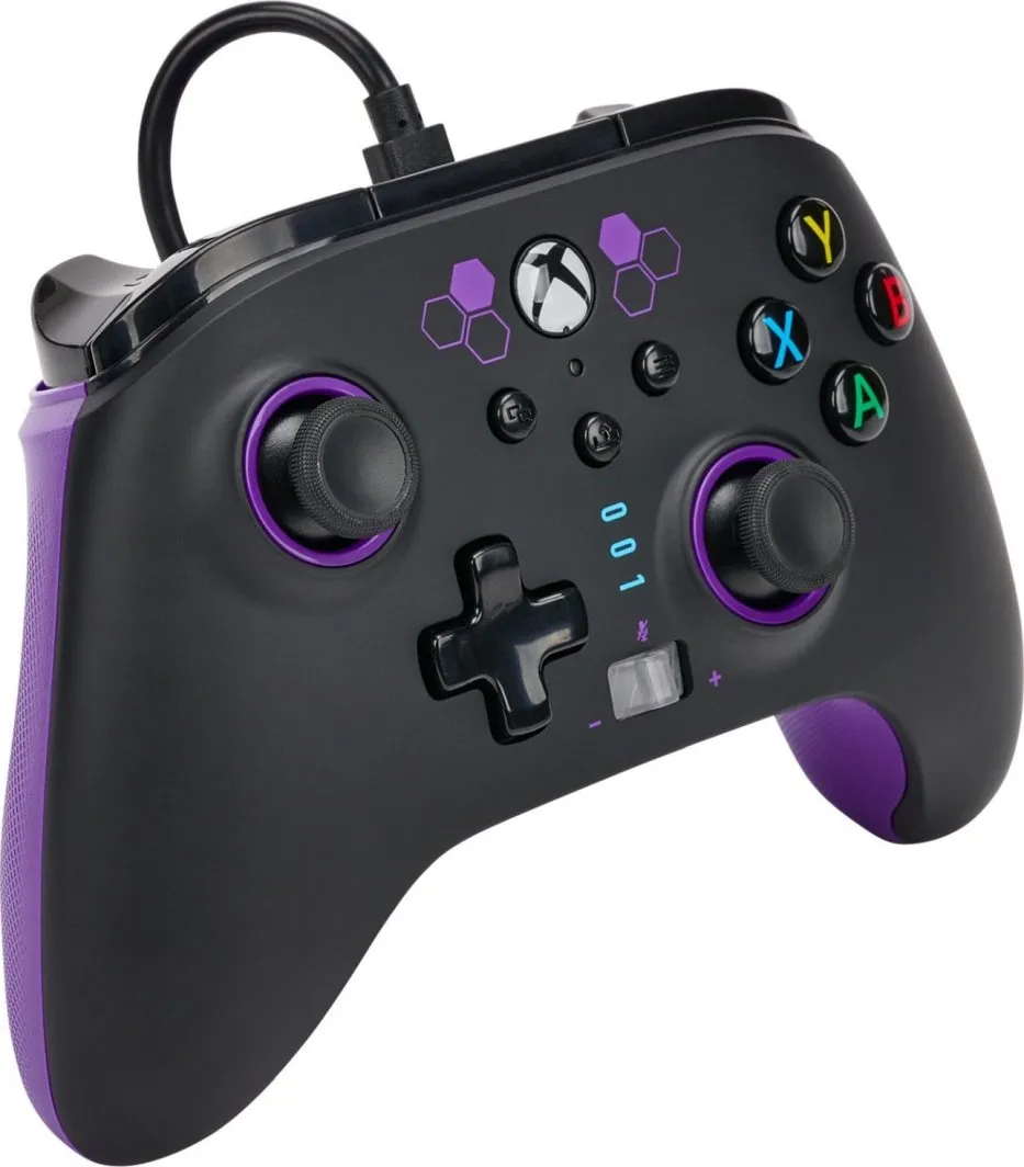 Kontroller PowerA Xbox Enhanced Purple Hex, me kabllo, i zi - 2