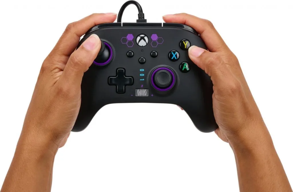Kontroller PowerA Xbox Enhanced Purple Hex, me kabllo, i zi - 9