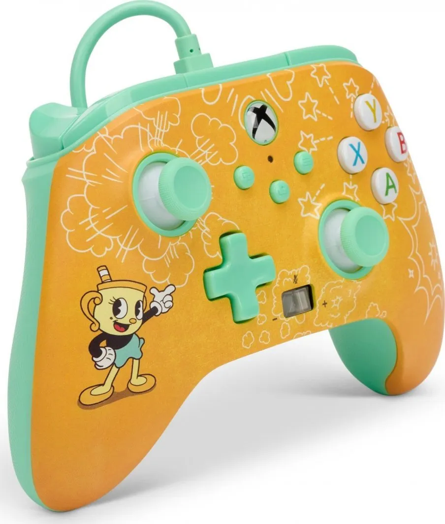 Kontroller PowerA Xbox Enhanced Cuphead, me kabllo, i verdhë - 2