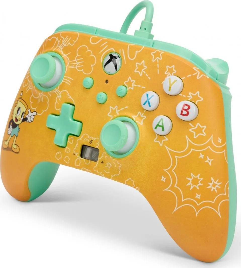 Kontroller PowerA Xbox Enhanced Cuphead, me kabllo, i verdhë - 3
