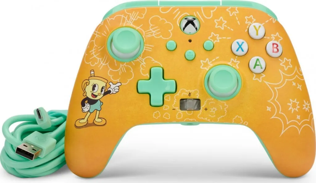 Kontroller PowerA Xbox Enhanced Cuphead, me kabllo, i verdhë - 7