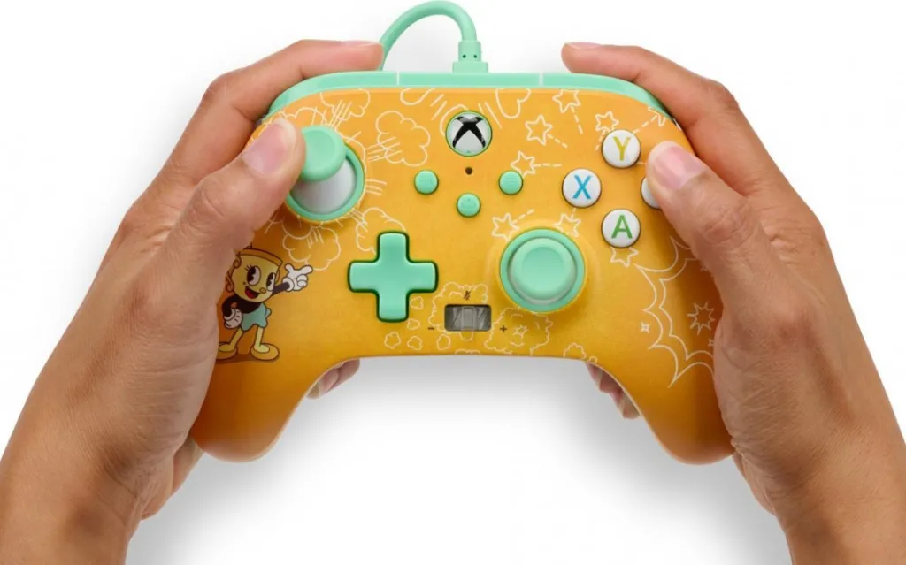 Kontroller PowerA Xbox Enhanced Cuphead, me kabllo, i verdhë - 9
