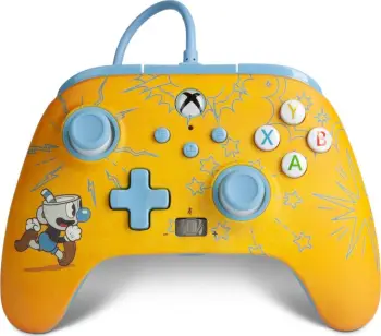 Kontroller PowerA XS Enhanced Cuphead, me kabllo, i verdhë